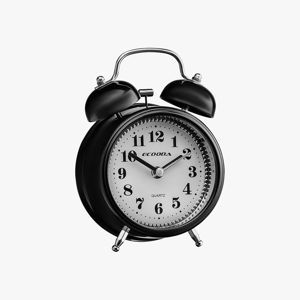 Black Alarm Clock With Two Bells